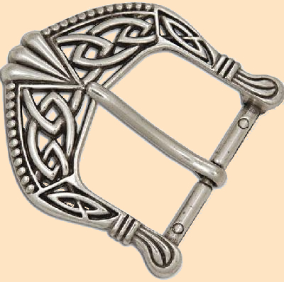 Antique Nickel Plated Celtic Buckle