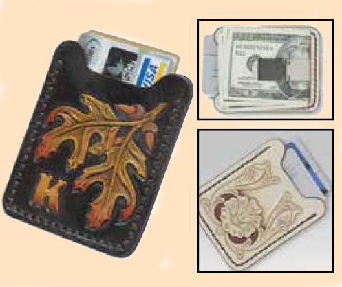 card case with money clip leather kit - leathercraft kit
