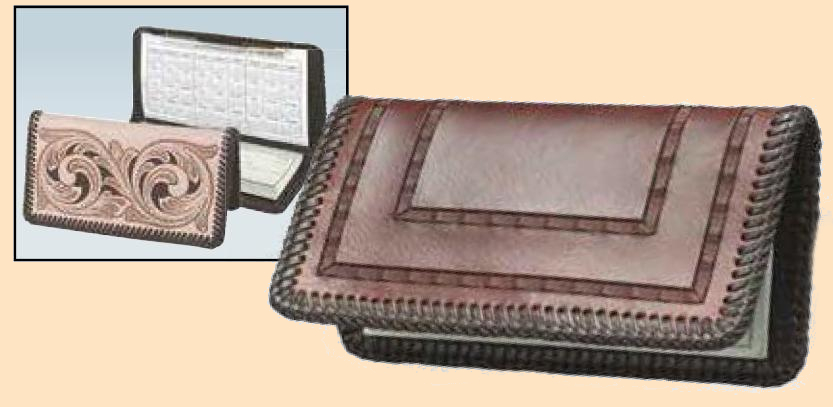 bankers leather checkbook cover kit - leathercraft kit