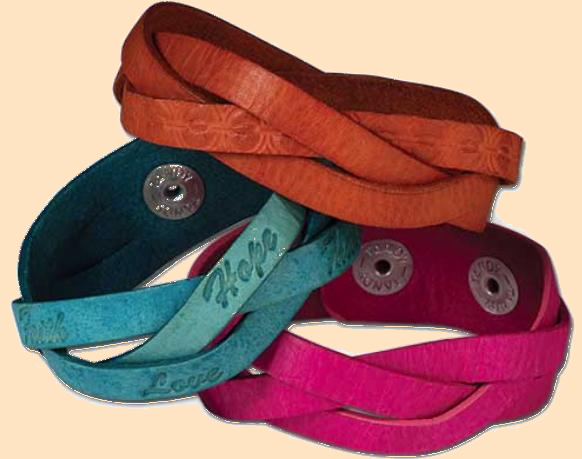 adjustable mystery braid wristbands, leather wristbands