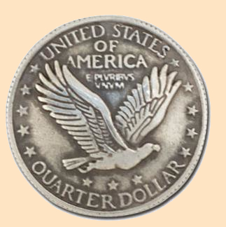 eagle quarter concho 1 inch screwback