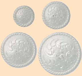 high sierra concho, round conchos, leathercraft concho