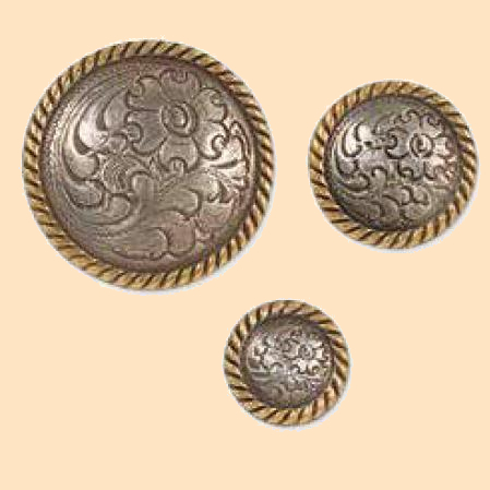 high sierra concho antique silver and gold
