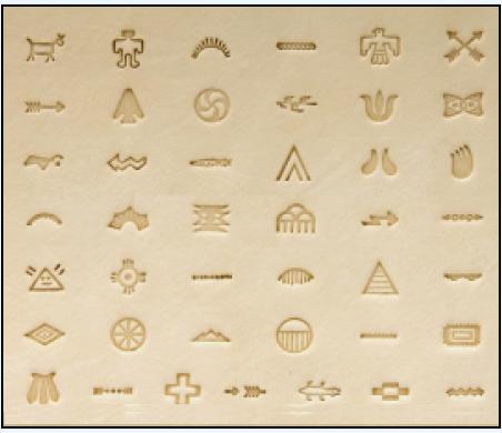 native american symbol leatherwork stamp set