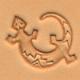 native lizard leather 3D stamp