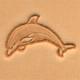 dolphin leather 3D stamp