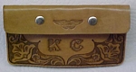 custom leather biker wallet for KC