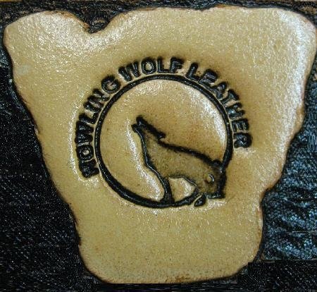 howling wolf leather, leathercraft carving, leatherwork