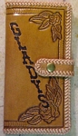 carved leather roper wallet