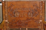 custom leather directors chair back