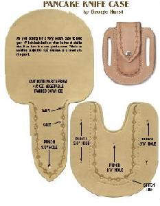 free leather pancake knife sheath pattern