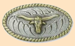 longhorn oval concho