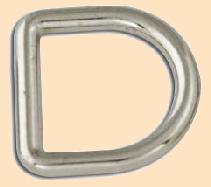 decorative solid dees nickel plated d-rings