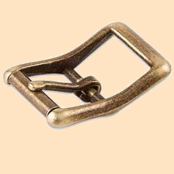 antique brass plate center bar rollar buckle