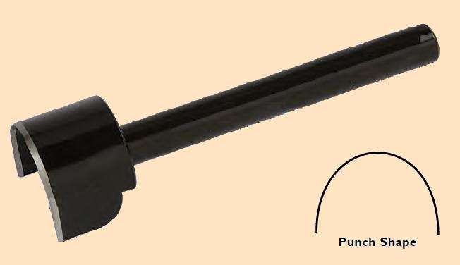 leather round end punch
