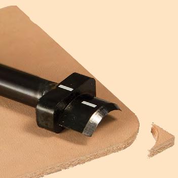 leather corner round punch