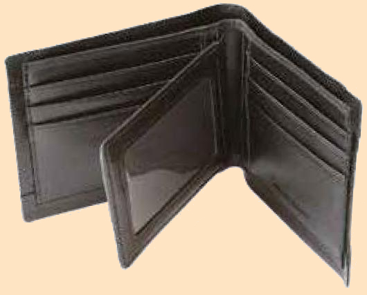 credit card wallet liner with flap