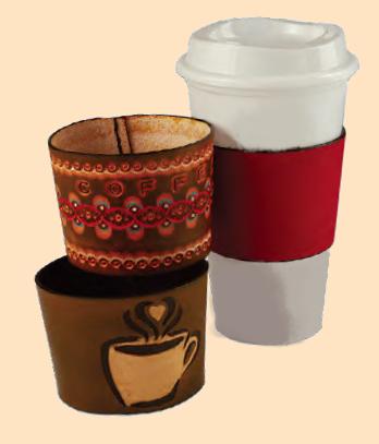 leather wrap with cup