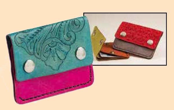 snap card case leather kit - leathercraft kit