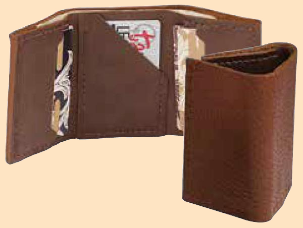 bison tri-fold wallet leathercraft kit