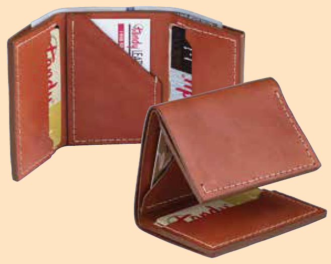 classic tri-fold wallet leather kit - leathercraft kit