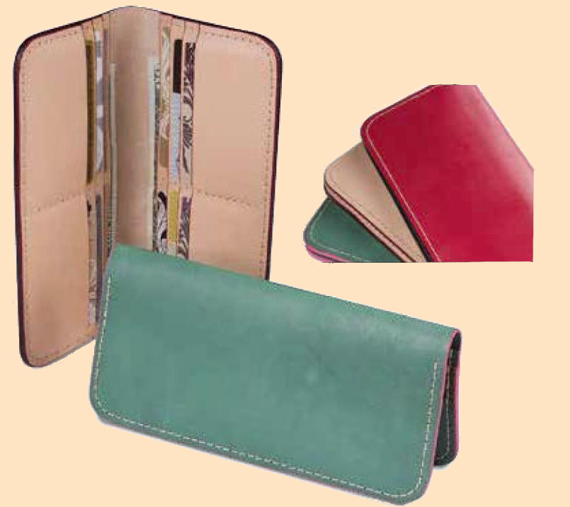 classic card wallet clutch leather kit - leathercraft kit