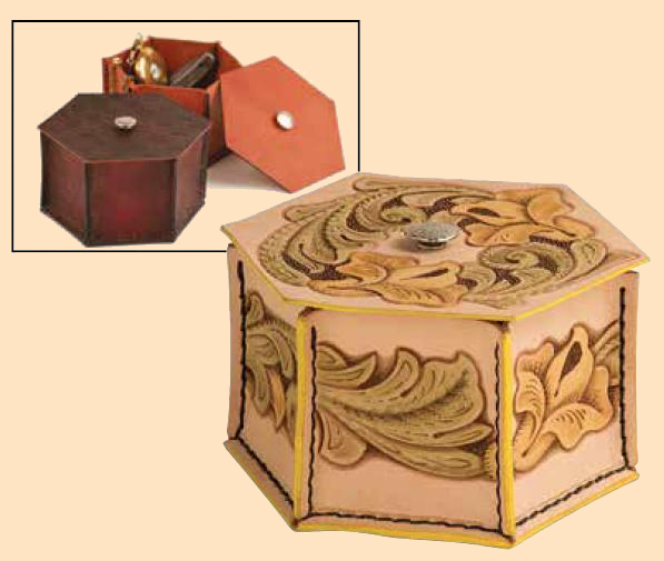 leather keepsake box kit - leathercraft kit