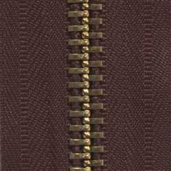 #10 zipper chain brown cloth
