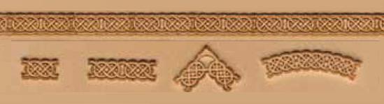 celtic 4-piece leather stamp set