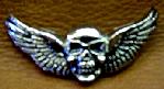 skull wings concho, biker concho