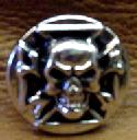 skull sheild concho, biker concho