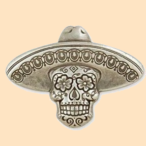 sugar skull sombrero concho