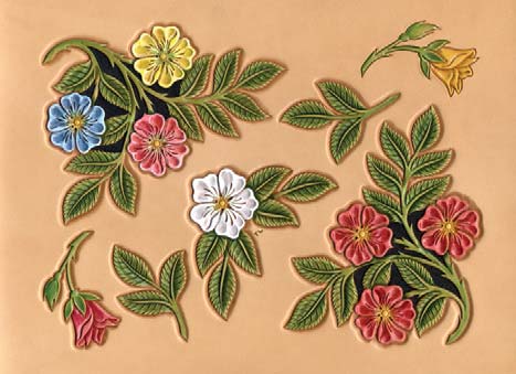 Craftaid, Template, Leather Pattern, Leathercraft Pattern, Leathercraft Supplies, Desert Rose