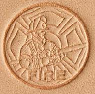 3D leather stamp fire
