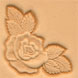 rose corner leathercraft 3D pictorial stamp