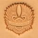 motorcycle wings leathercraft 3D pictorial stamp