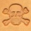 skull crossbones leathercraft 3D pictorial stamp
