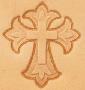 Decorative Cross 3D Leather stamp, Leathercraft Stamp