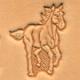 running horse leather 3D stamp