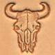 buffalo skull leather 3D stamp