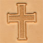 cross christian leather 3D stamp