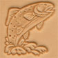 trout leather 3D stamp