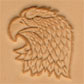 eagle head left leather 3D stamp