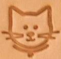 mini 2d 3d leather stamp cat