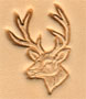 whitetail deer leather 3D stamp