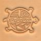 native round turtle leather 3D stamp