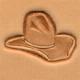 cowboy hat leather 3D stamp
