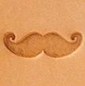 mini 2d 3d leather stamp mustache