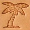 mini 2d 3d leather stamp palm tree