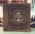 USN US Navy Custom Leather Notebook